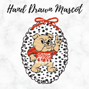 Custom Hand Drawn Coquette Mascot PNG