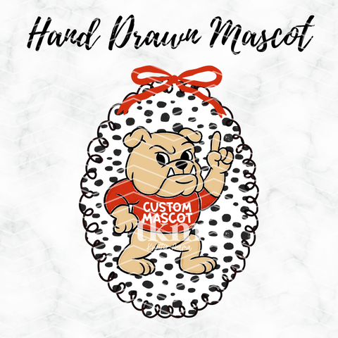 Custom Hand Drawn Coquette Mascot PNG