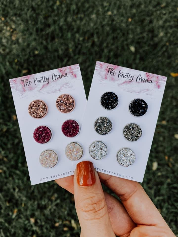 Rosegold Trio Earring Set