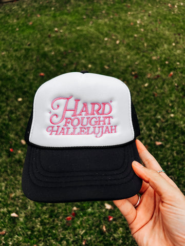 Hard Fought Hallelujah Embroidered Trucker Hat