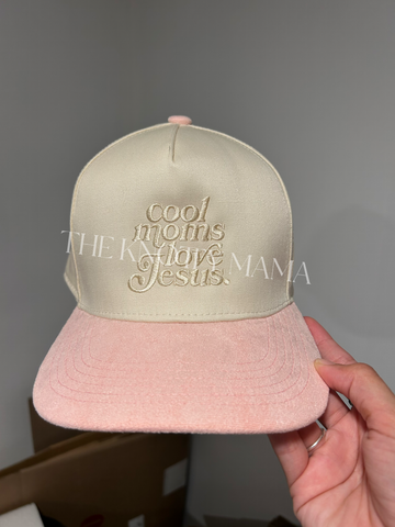 Cool Moms Love Jesus Suede Bill Embroidered Hat