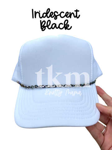 Iridescent Black Chainlink Hat Chain