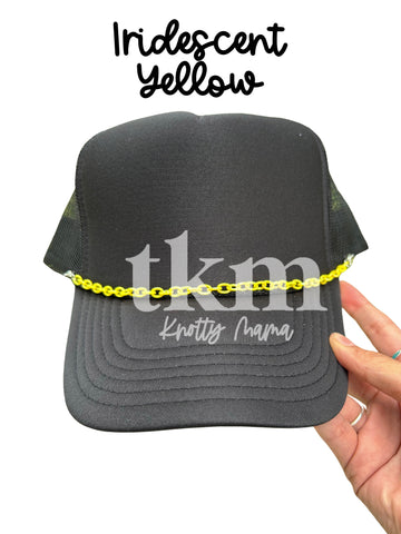Iridescent Yellow Chainlink Hat Chain