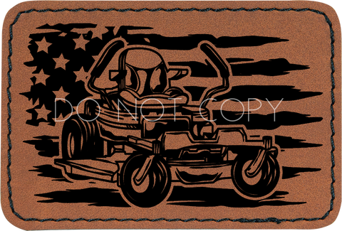 Lawnmower Flag Patch
