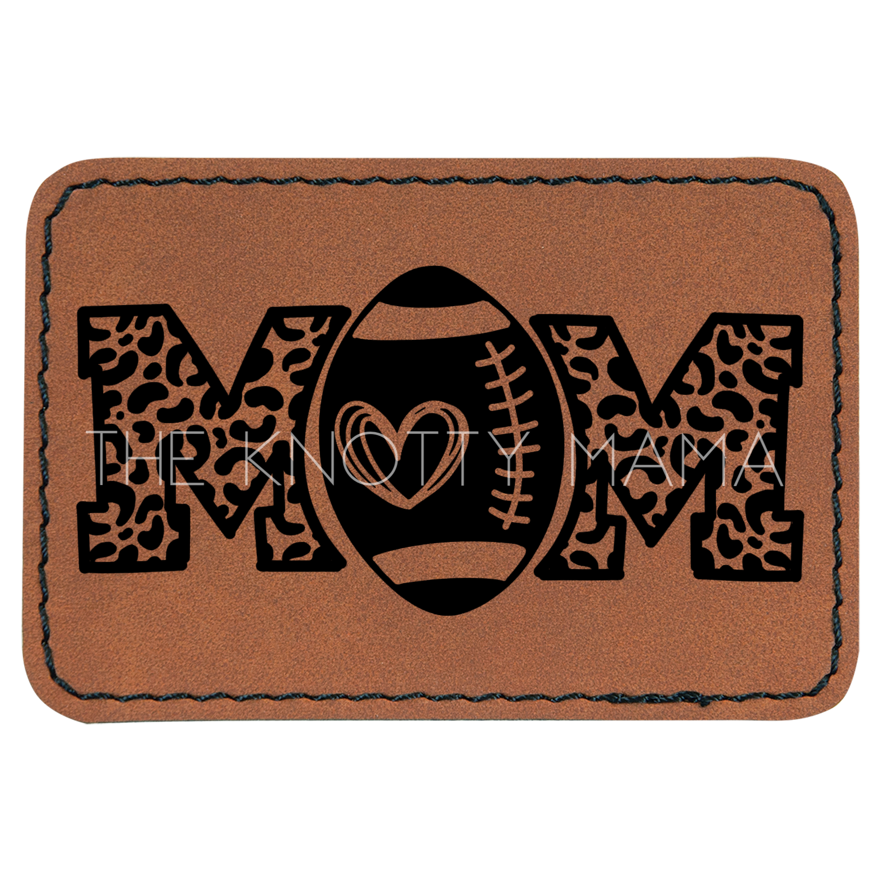Leopard Football Mom Patch