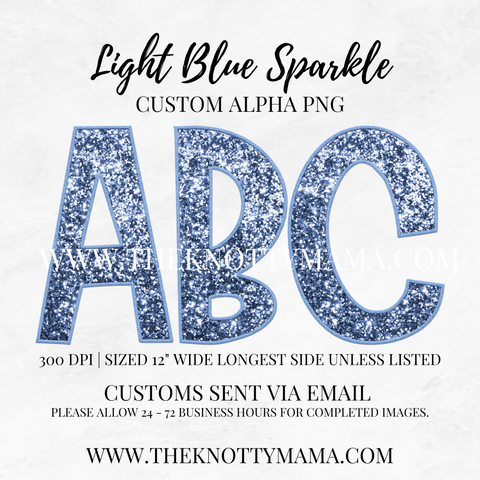 Light Blue Sparkle Custom PNG