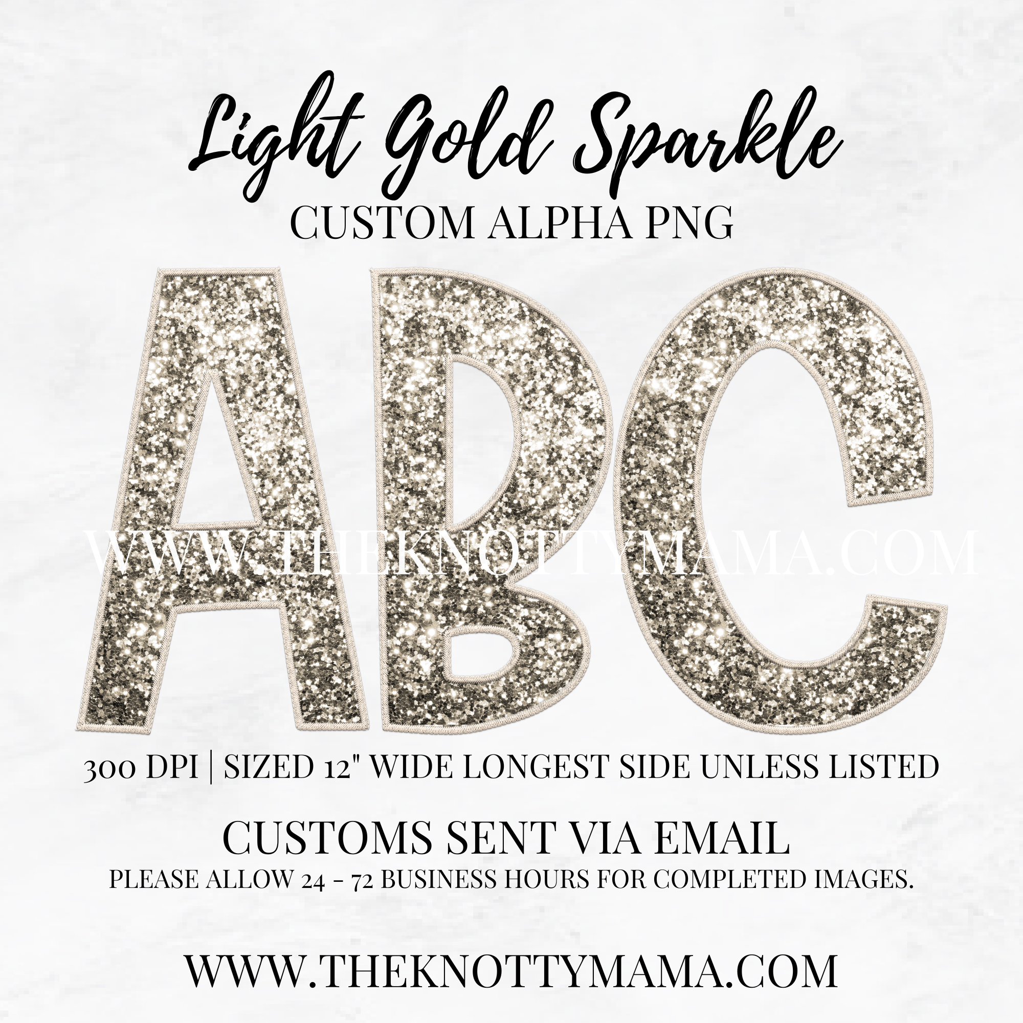 Light Gold Sparkle Custom PNG