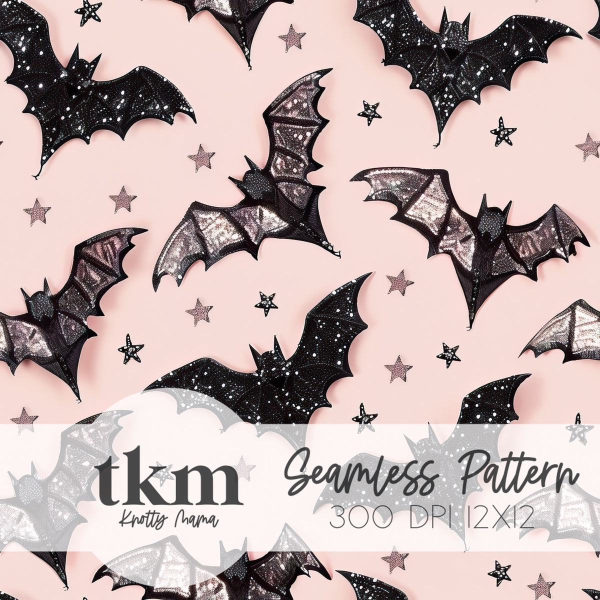 Light Pink Bats Seamless – The Knotty Mama