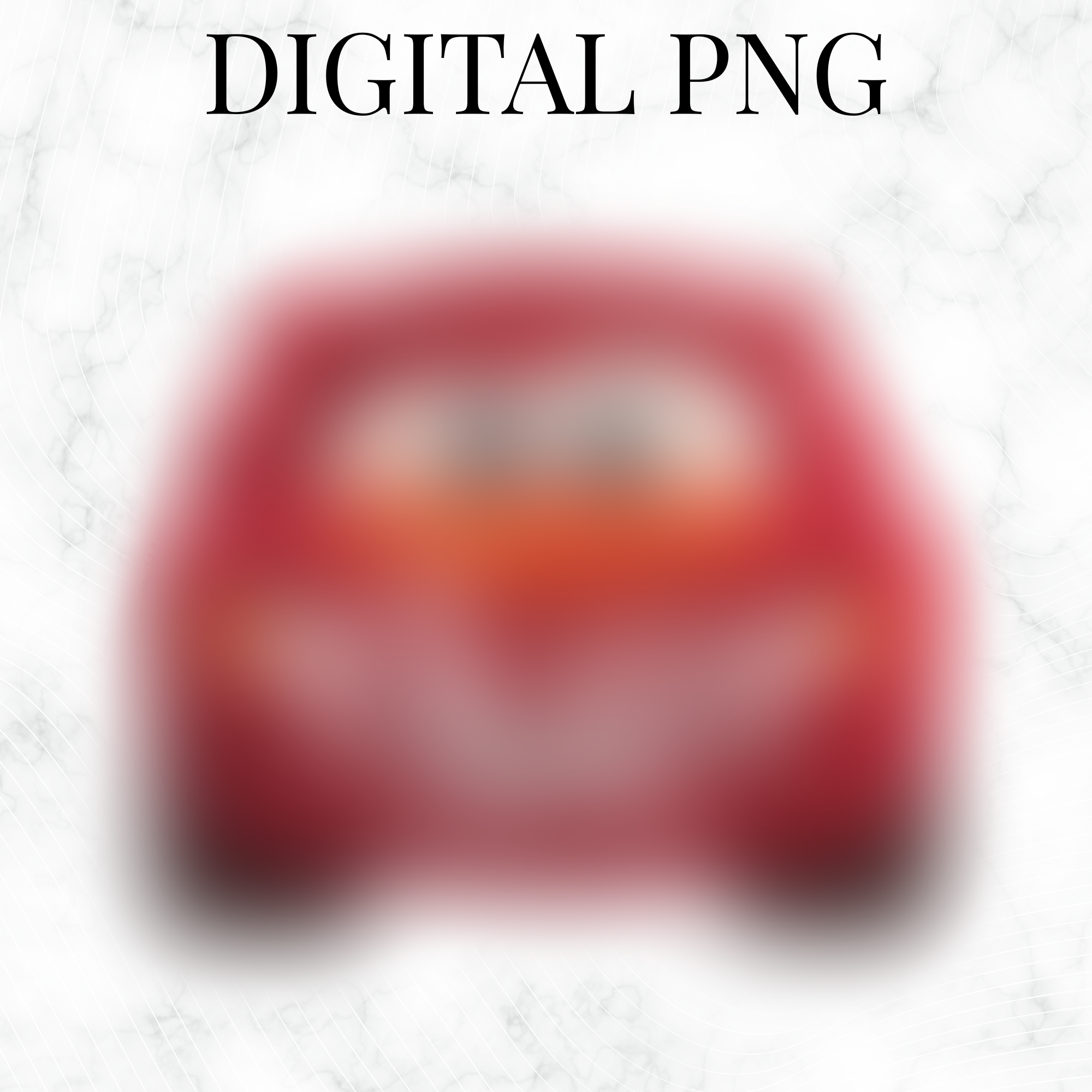 Plush Red Car Character PNG
