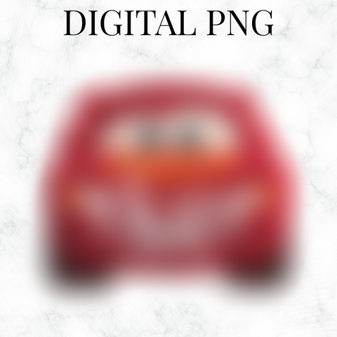 Plush Red Car Character PNG