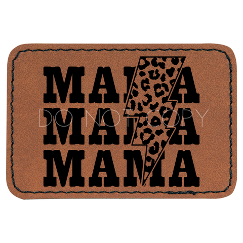Retro Mama Leopard Lightning Patch