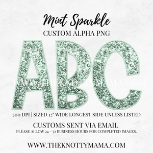 Mint Sparkle Custom PNG