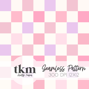 Mixed Pink Checkered Seamless Pattern EXCLUSIVE