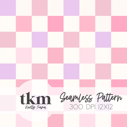 Mixed Pink Checkered Seamless Pattern EXCLUSIVE