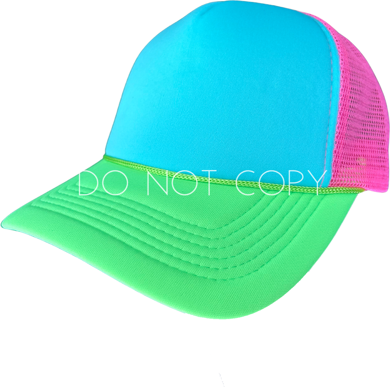 Blank Neon Tri-Colored Trucker Hat – The Knotty Mama