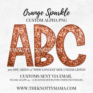 Orange Sparkle Custom PNG