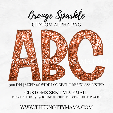 Orange Sparkle Custom PNG