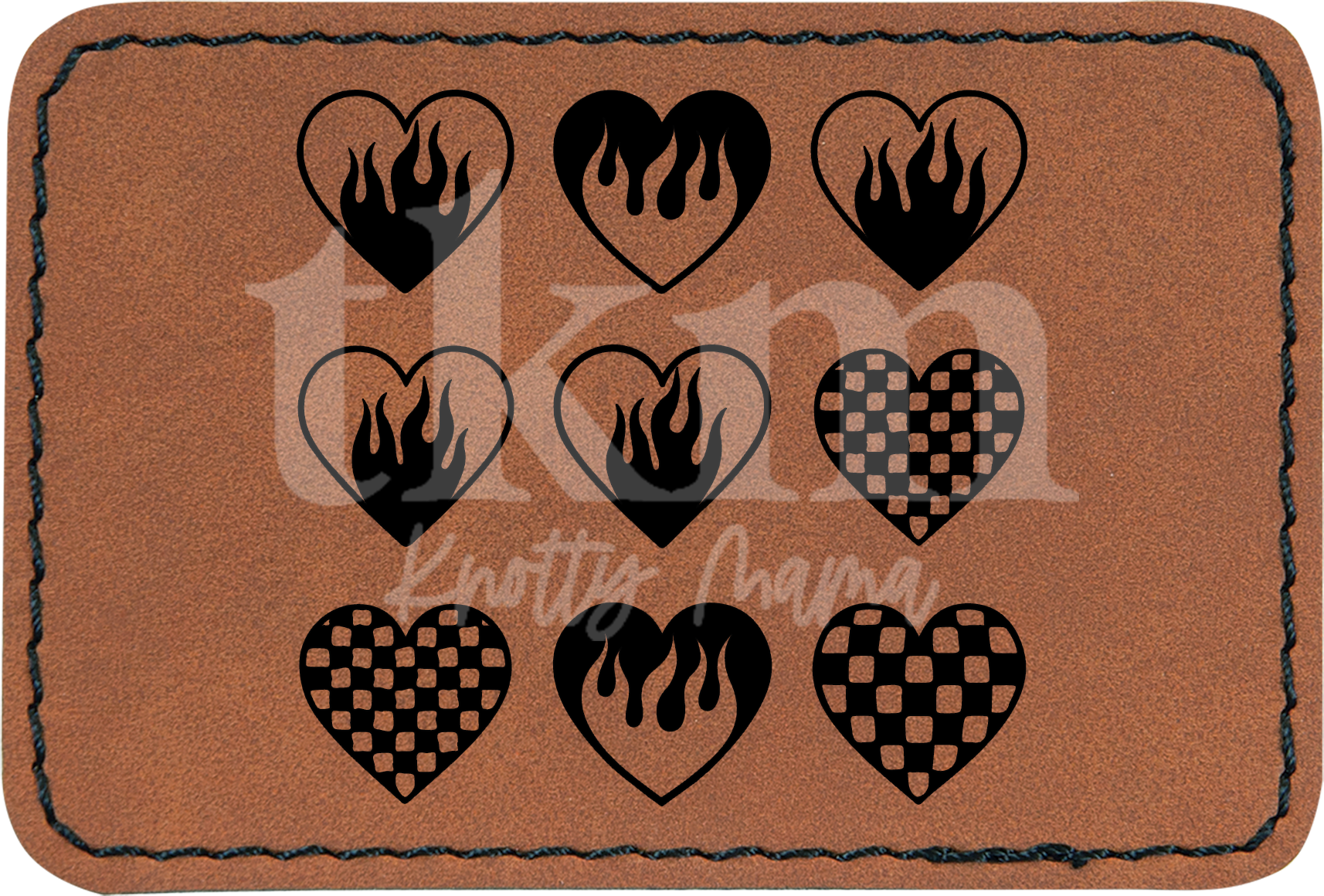 Patterned Hearts Patch