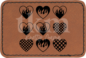 Patterned Hearts Patch