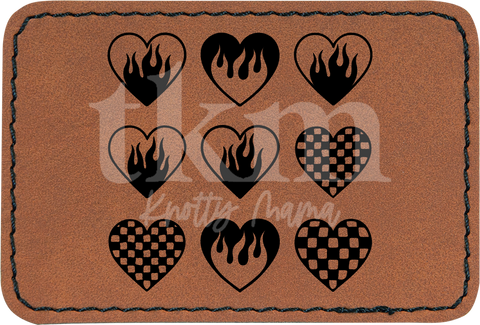 Patterned Hearts Patch