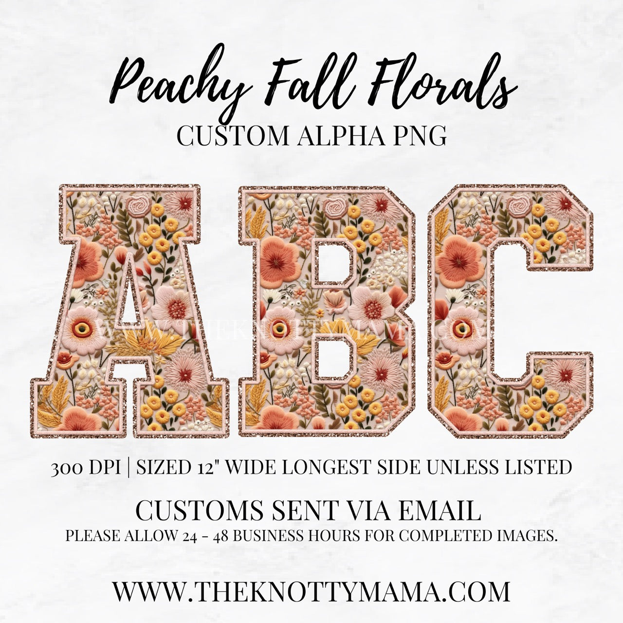 Peachy Fall Florals Custom PNG