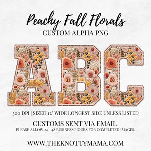 Peachy Fall Florals Custom PNG