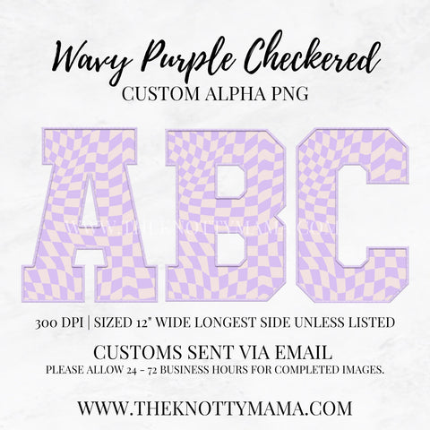 Purple Wavy Checkered PNG