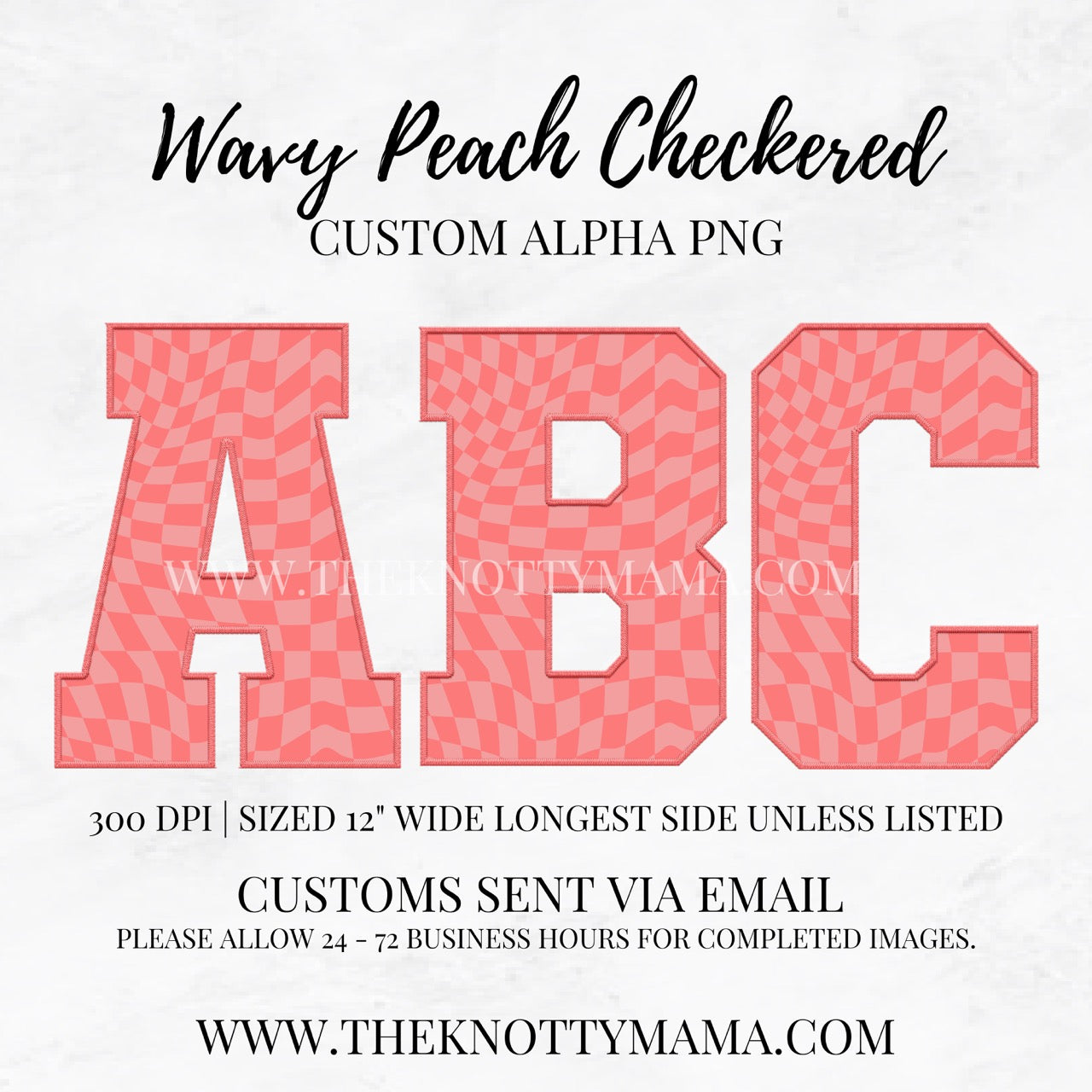 Peach Wavy Checkered PNG The Knotty Mama Peach Wavy Checkered PNG The Knotty Mama
