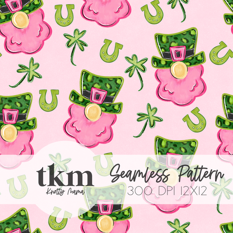 Pink St. Patrick's Day Seamless Pattern