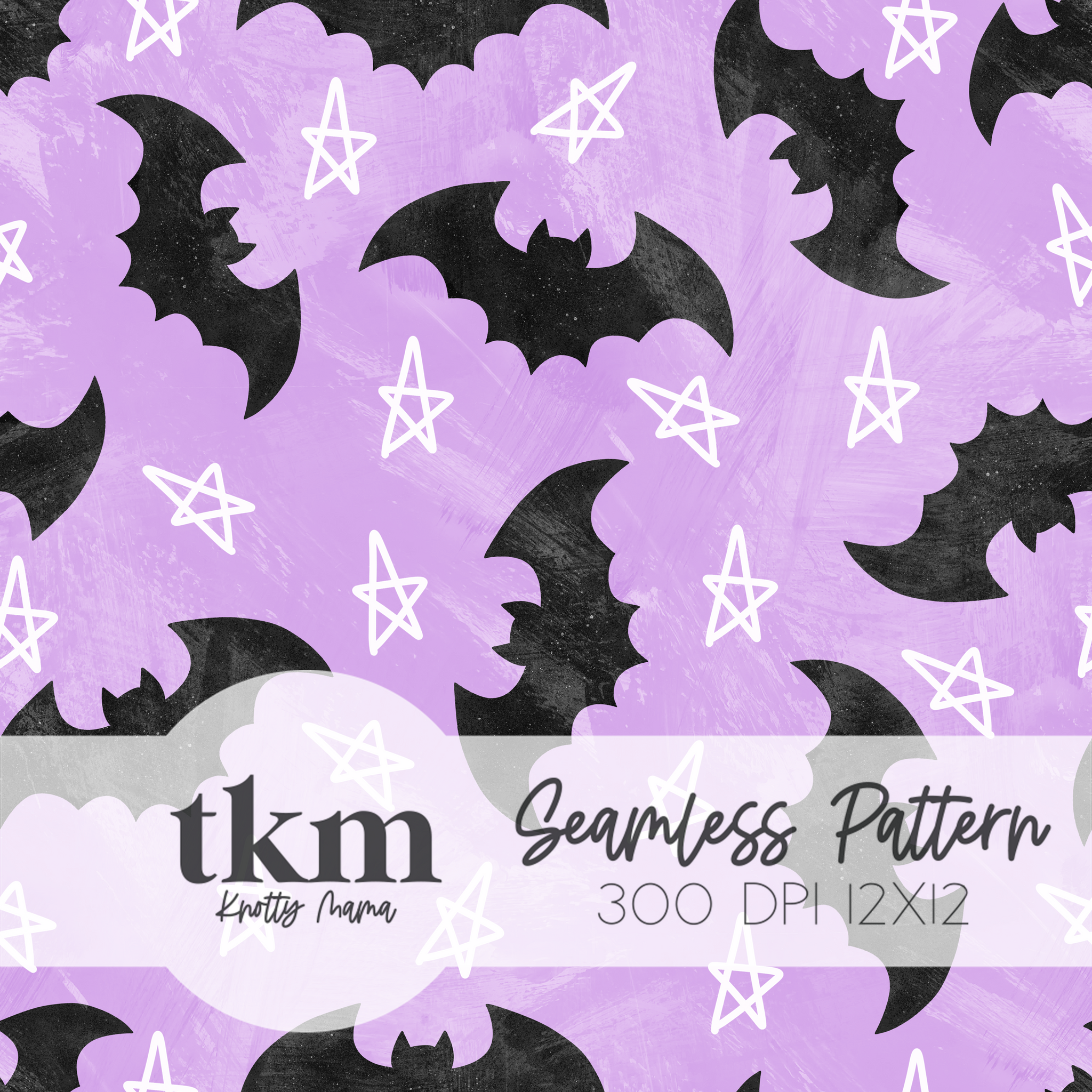 Purple Bats Seamless PNG