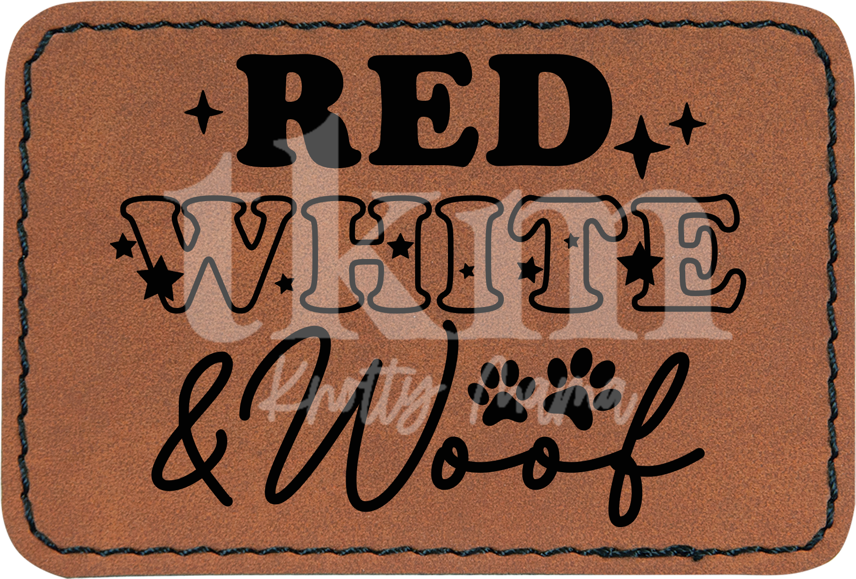 Red, White, & Woof Patch