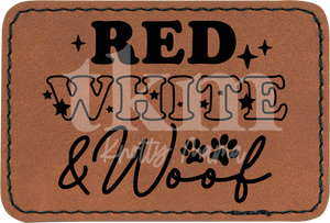 Red, White, & Woof Patch