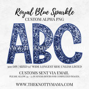 Royal Blue Sparkle Custom PNG