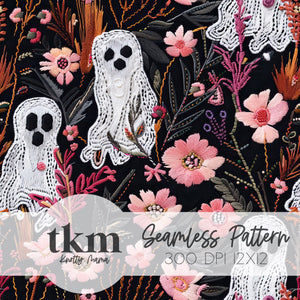 Spooky Halloween Florals Seamless