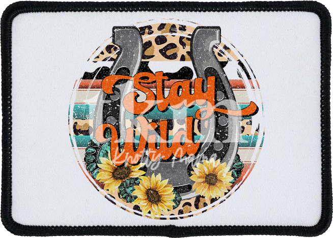 Stay Wild Horseshoe Iron On Patch