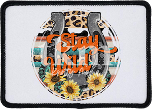 Stay Wild Horseshoe Iron On Patch