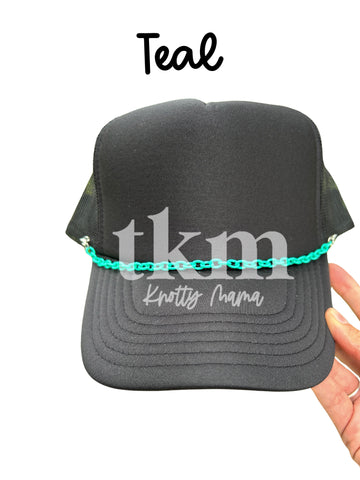 Teal Chainlink Hat Chain