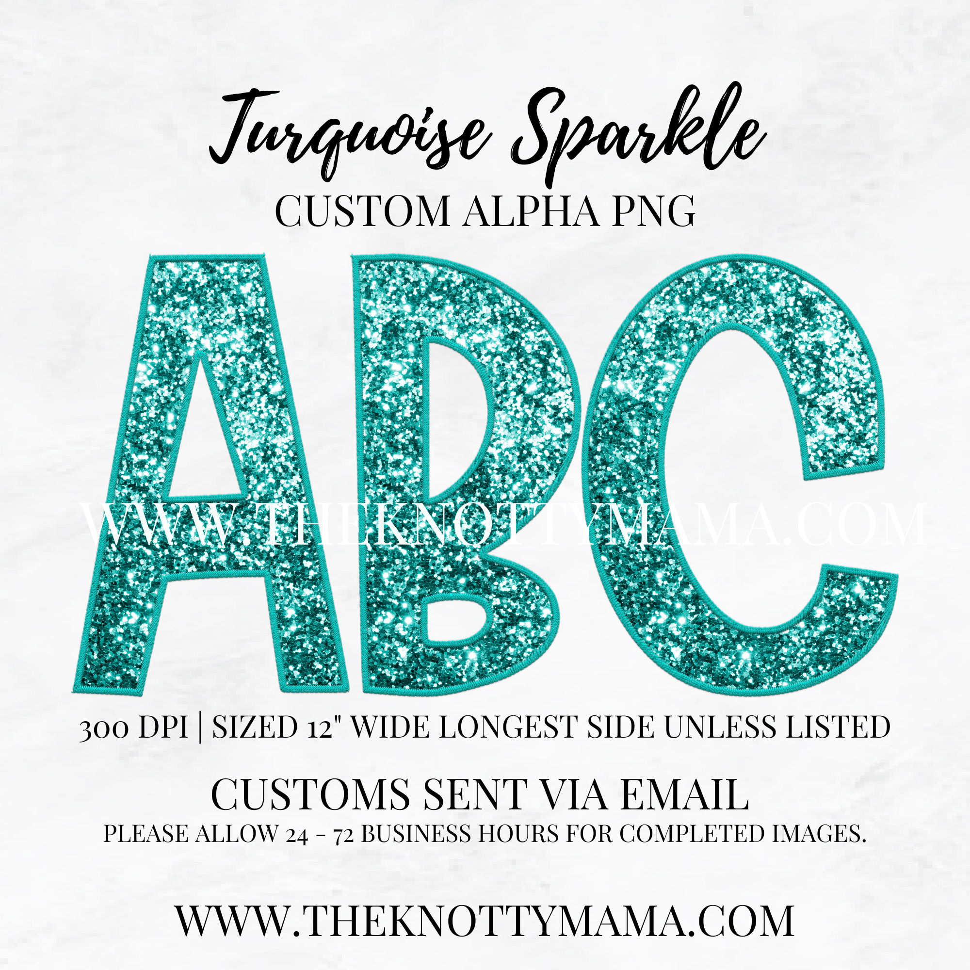 Turquoise Sparkle Custom PNG