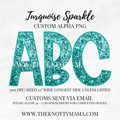Turquoise Sparkle Custom PNG