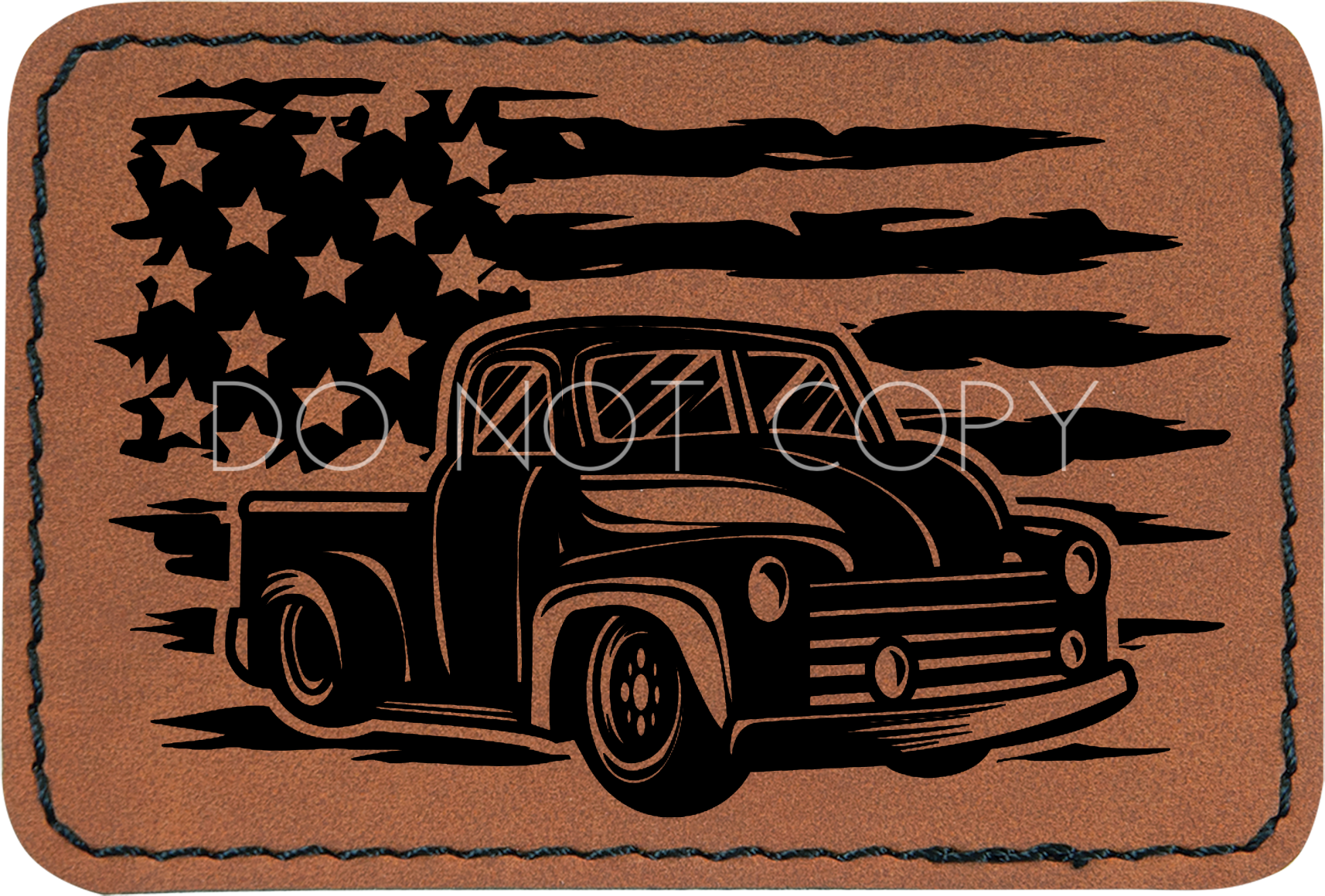 Vintage Truck Flag Patch