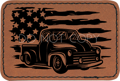 Vintage Truck Flag Patch