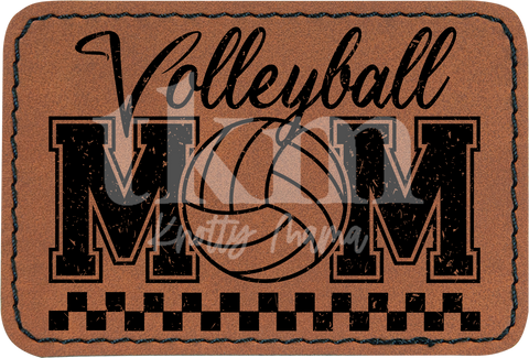 Volleyball Mom Checkered Patch