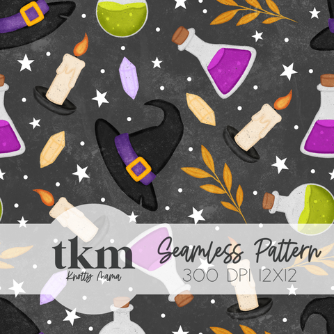 Witchy Seamless Pattern