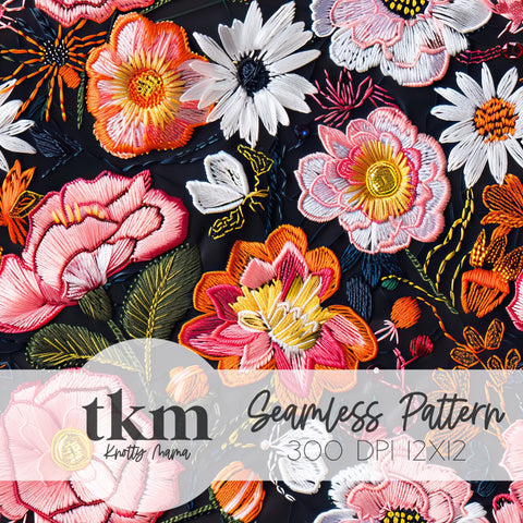 Halloween Florals Seamless