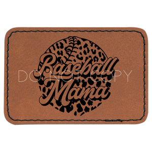 Baseball Mama Leopard Baseball Patch