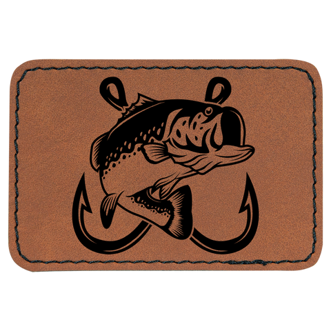 Bass Fish 2 Hooks Patch