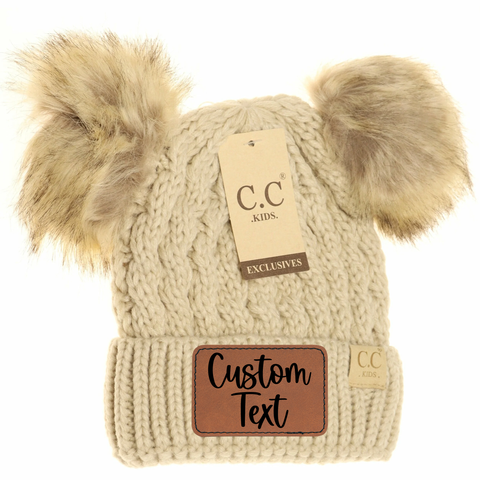 C.C. Kids Double Pom Beanie KIDS2055 PRE-SALE