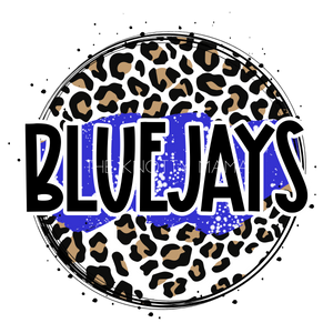 Blue Bluejays - Leopard Circle PNG