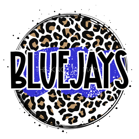 Blue Bluejays - Leopard Circle PNG