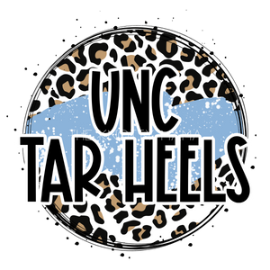 Blue UNC Tar Heels - Leopard Circle PNG